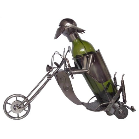 Other - Motorcycle Metal Wine Bottle Holder